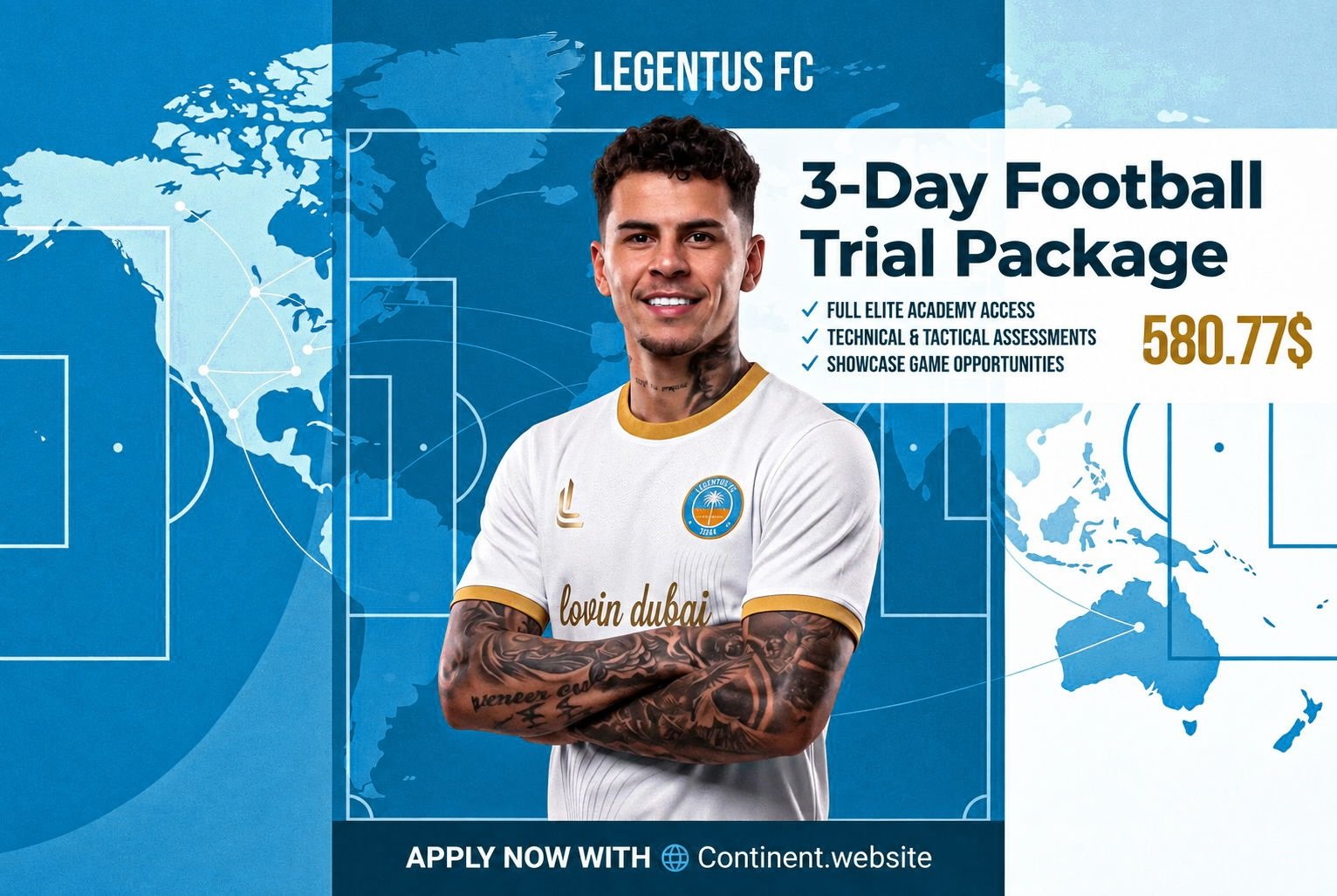 LEGENTUS FC Dubai — 3-Day Football Trial