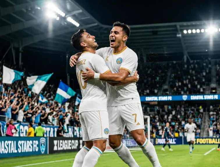 Matchday celebrations under the lights